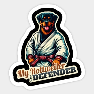 Karate Rottweiler Sticker